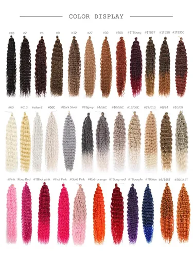 Miniatura 6 de MAYSA Extensiones de cabello sintético de ganchillo con ondas oceánicas, color 4 marrón, 22 pulgadas, rizado trenzado, extensiones de cabello