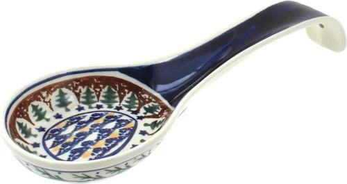 Miniatura 10 de Soporte para cuchara grande con estrellas de cerámica polaca de rosas azules