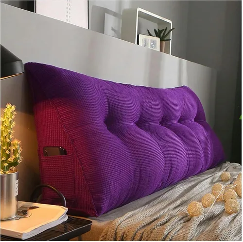Miniatura 9 de Triangular Headboard Pillow Bed Wedge Pillow Large Reading Pillow Comfortable Lumbar Bed Pillow Reading Backrest Cushion with Removable Washable