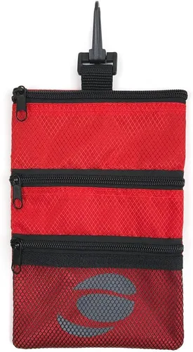 Miniatura 11 de Orlimar Bolsa de accesorios de golf desmontable, 3 bolsillos con cremallera para objetos de valor y accesorios de golf, se engancha a tu bolsa