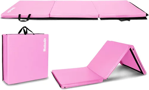 Miniatura 13 de Matladin - Alfombrilla plegable de tres pliegues de 6 pies para gimnasia, gimnasio, ejercicio, aeróbicos, alfombrillas de volteretas de 6 pies x 2