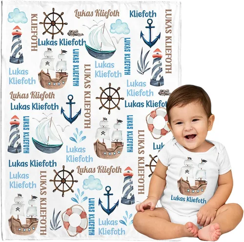 Miniatura 16 de Manta de bebé personalizada con nombre personalizado de astronauta para niños y niñas, manta de bebé personalizada con nombre para bebés, recién