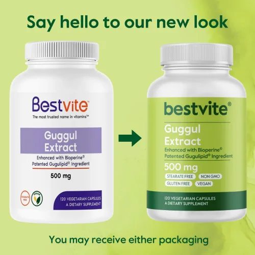 Miniatura 7 de BESTVITE Extracto de guggul de 500 mg (120 cápsulas vegetarianas), respaldado por investigación clínica, patentado y estandarizado, mejorado por