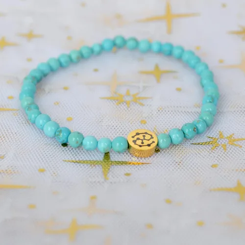 Miniatura 2 de Pulsera de constelación con signo de estrella de energía de 0.157 in con dije chapado en oro de 18 quilates para mujer