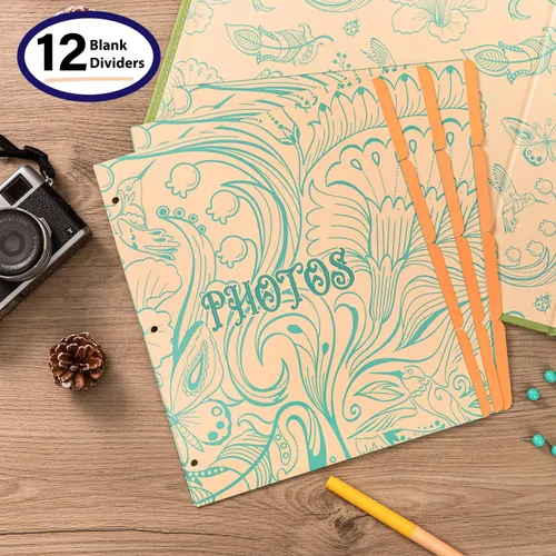 Miniatura 7 de COFICE Álbum de fotos de 4 x 6 pulgadas, carpeta de 3 anillas, libro de fotos grande con hojas de índice y divisorias, libro de fotos grande