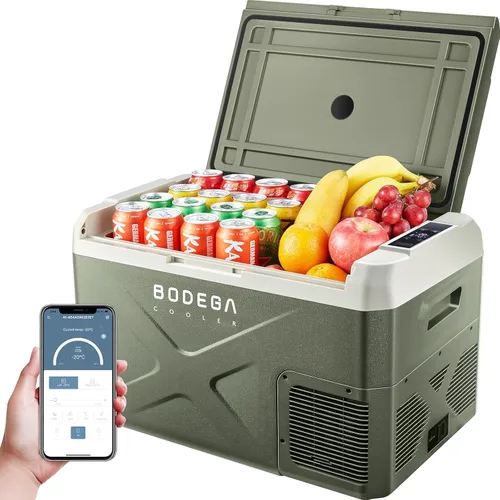 Miniatura 13 de BODEGACOOLER Refrigerador de 12 voltios para automóvil, enfriador eléctrico, congelador portátil con control por aplicación, capacidad de 32 cuartos