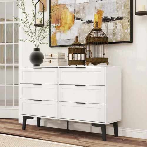 Miniatura 12 de TaoHFE Cómoda negra de 4 cajones para dormitorio, cómoda de lencería de madera para dormitorio, moderna cómoda negra de 36 pulgadas de alto