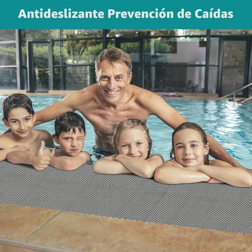 Miniatura 7 de WochiTV Tapete de drenaje antideslizante, tapete de puerta delantera, tapete de PVC para piscina, 0.2 pulgadas de grosor, goma para interiores