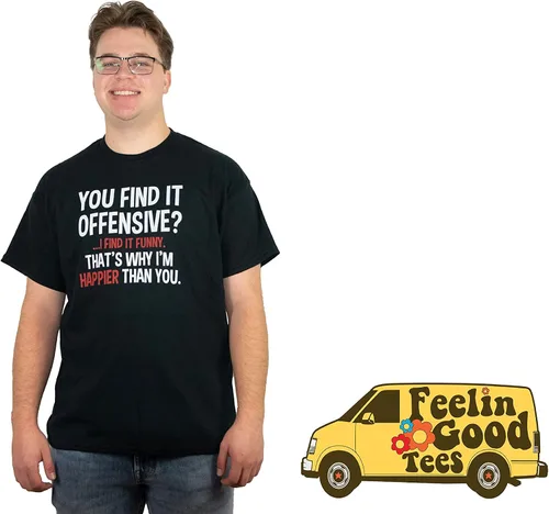 Miniatura 3 de Feelin Good Tees You Find It Offensive - Camiseta divertida con texto en inglés "I Find It Funny Sarcastic Witty