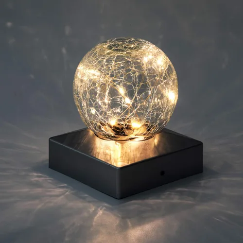 Miniatura 3 de SUNNYPARK Luces solares para postes – Luz para poste al aire libre para valla o decoración de patio, jardín, tapas alimentadas por energía solar