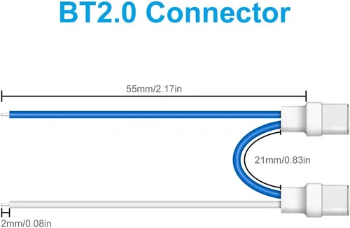 Miniatura 3 de BETAFPV 5 piezas BT2.0 Conectores dobles Cable 2S Whoop Pigtail con conector banana de 1.0mm 45mm 22AWG Compatible para dron FPV Whoop 2S