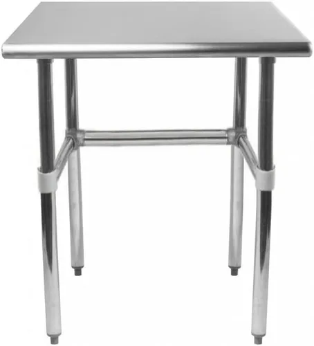Miniatura 32 de AmGood Mesa de trabajo de acero inoxidable con base abierta, banco de trabajo de metal