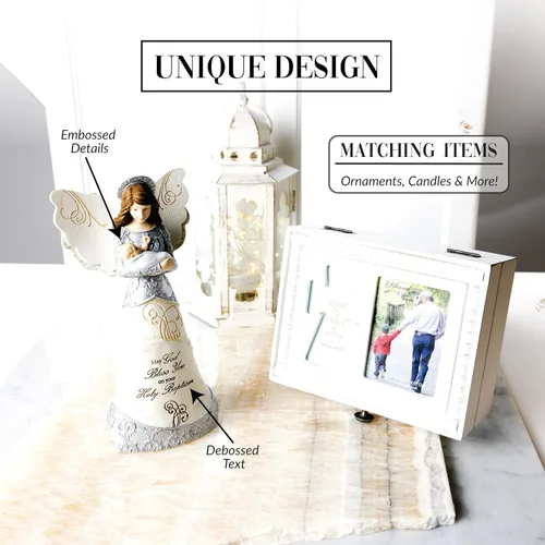 Miniatura 28 de Pavilion Gift Company 82433 Bless This Home - Figura de ángel ébano de 6 pulgadas, color crema