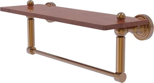 Miniatura 19 de Allied Brass DT-1TB-16-IRW Dottingham Collection - Toallero integrado de madera IPE de 16 pulgadas, color bronce antiguo