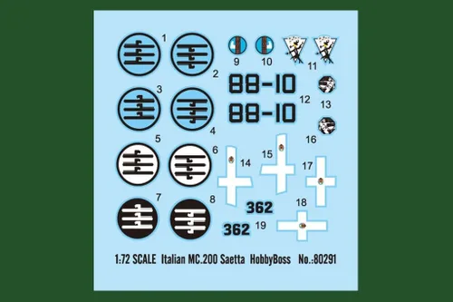 Miniatura 3 de Hobby Boss Kit de montaje sencillo italiano MC.200 Saetta