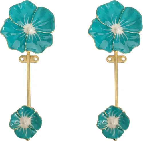 Paquete de 2 ganchos decorativos de pared, gancho de pared de metal con forma de flor vintage para colgar abrigos, ropa, llaves, sombreros, toallas