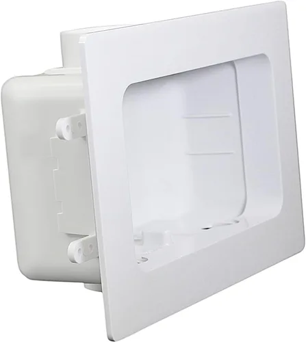Miniatura 50 de Caja de salida de lavadora Highcraft con drenaje central, válvula de conexión CPVC de 1/2 pulgada Caja de lavandería para lavadora