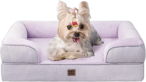 Miniatura 16 de EHEYCIGA - Cama ortopédica para perro grande, impermeable, de espuma viscoelástica y espuma tipo caja de huevos, bordes elevados, antideslizante