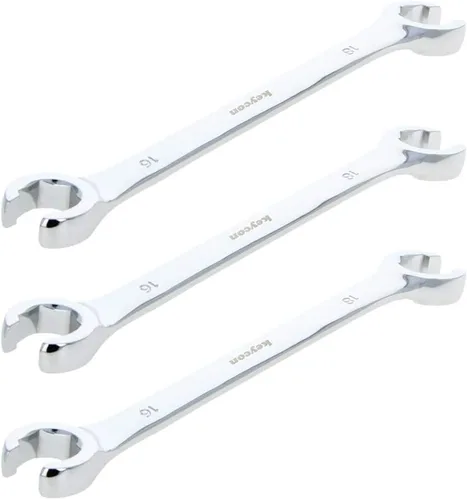 Miniatura 8 de Utoolmart Llave de tuerca de destello, 0.945 in x 1.063 in, doble extremo abierto, acero de alto carbono chapado en cromo espejo, para mantenimiento