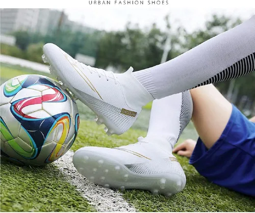 Miniatura 4 de World Student Games - Zapatos de entrenamiento de fútbol profesional con tacos altos transpirables para deportes al aire libre TFAG