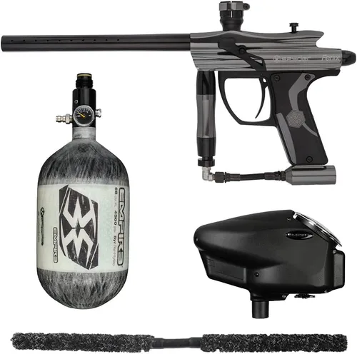 Action Village Kingman Spyder Fenix Kit de pistola de paintball para competición Pistola brillante gris metálico