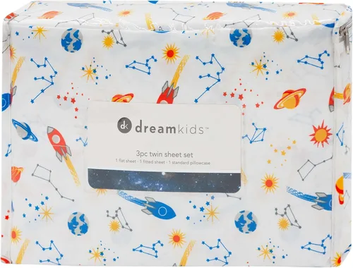 Miniatura 25 de Juego de sábanas tamaño individual para niños y niñas, sábanas para niños, linda sábana de cama, incluye sábana plana, ajustable y funda de Azul