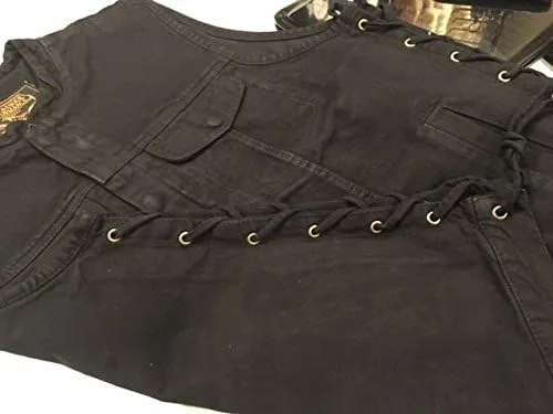 Miniatura 3 de Chaleco de mezclilla negro con diseño de hijo de la anarquía para hombre