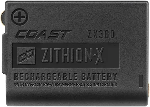 Coast ZX360 Lithium-Ion Rechargeable Battery with Battery Charge Indicator and Overcharge Protection, USB-C ***ONLY Compatible FLX25R and FLX27R