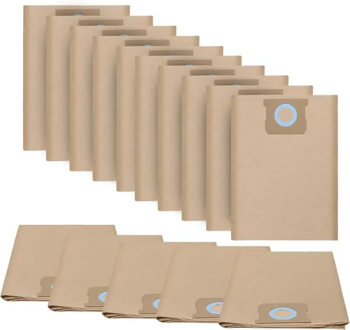 Paquete de 15 bolsas de vacío para aspiradora de 6 a 10 galones Shop Vac DXVA19-4101, bolsas de filtro de repuesto LUNARUBBY para aspiradoras