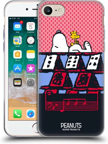 Miniatura 127 de Head Case Designs Funda de gel con licencia oficial de Peanuts Snoopy & Woodstock Halfs and Laughs [protección de grado militar] compatible