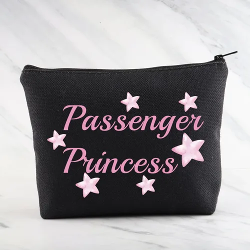 Miniatura 2 de MNIGIU Bolsa de cosméticos divertida para novia, bolsa de maquillaje de princesa para pasajeros, regalo de princesa, Pasajero Princesa, Multiusos