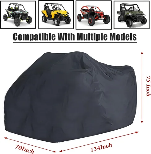 Miniatura 6 de Funda para automóvil de 2 a 3 plazas, impermeable, protección para todo tipo de clima, al aire libre, resistente, protección para todo