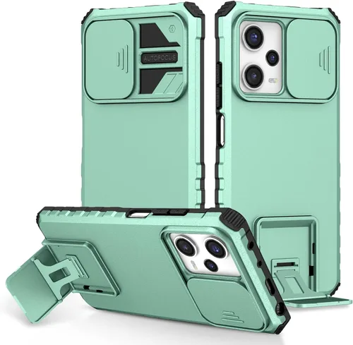Miniatura 91 de Funda compatible con Xiaomi Redmi Note 12 Pro 4G Dimensional Soporte Ventana Deslizante Teléfono Móvil Funda Protectora a Prueba de Golpes Funda
