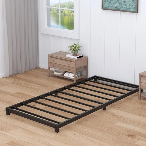 Miniatura 10 de Nailsong Base de Cama de 4 Pulgadas Tamaño Completo de Bajo Perfil, Base de Cama de Metal Tamaño Completo sin Necesidad de Somier, Metal Resistente