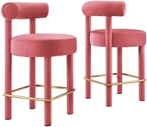 Miniatura 20 de Modway EEI-6705-IVO Toulouse Boucle - Juego de 2 sillas de comedor de tela, color marfil