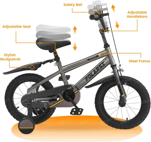 Miniatura 3 de Bicicleta para niños de 12, 14, 16 pulgadas, bicicleta de montaña deportiva para niños de 2 a 7 años, bicicleta de montaña deportiva para niños