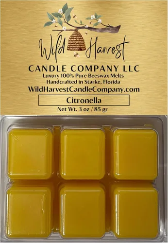 Miniatura 45 de Primera Respiración del Otoño Perfumado, 1 Paquete de Cera de Abejas Pura Derretida para Calentadores, Wild Harvest Candle Company, Tartas Cúbicas