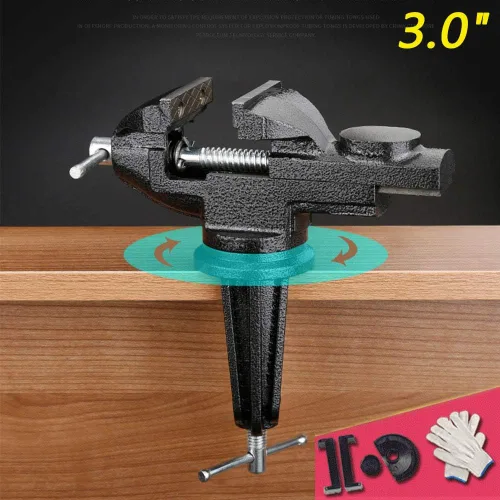 Miniatura 6 de Tornillo de mesa Home Vise - Tornillo de banco con abrazadera, 3.0" negro