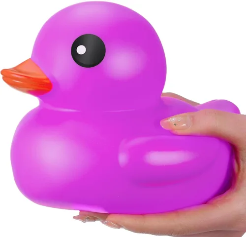 Miniatura 8 de Honoson Pato de Goma Gigante de 6.89 Pulgadas Pato de Goma Grande Patito Grande Juguete de Baño con Sonido Chirriante para Verano Baby Shower Fiesta