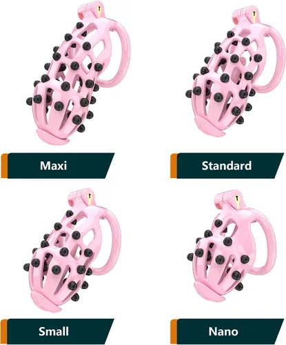 Miniatura 2 de Jaula de castidad masculina, jaula ligera, dispositivos de castidad de resina, juguete sexual para adultos para hombres, llave de bloqueo, anillos