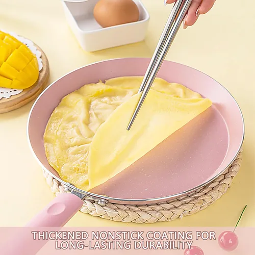 Miniatura 2 de JUSTUP Juego de sartenes antiadherentes, juego de 3 ollas y sartenes antiadherentes, juegos de utensilios de cocina rosa con revestimiento