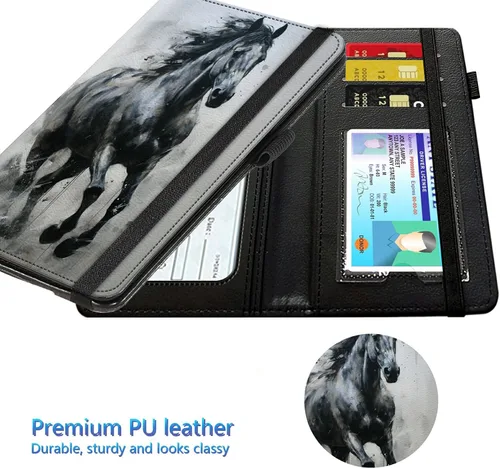 Miniatura 155 de Funda para chequera para hombres y mujeres, cartera de cuero RFID con ranuras para tarjetas de crédito, soporte de cheques duplicados personales