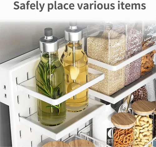 Organizador de estante para refrigerador, soporte magnético para toallas de papel para cocina, refrigerador, especias, soporte para tarros de