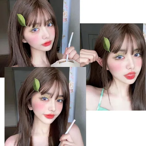 Miniatura 3 de 6 pinzas para el cabello bordadas hechas a mano con hojas verdes, estilo vintage con diseño de hojas y plantas, accesorios para la cabeza