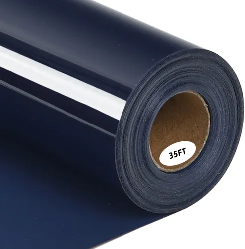 Miniatura 8 de guangyintong Rollo de vinilo de transferencia de calor azul marino, 12 pulgadas x 25 pies, vinilo azul marino para planchar para camisetas, vinilo