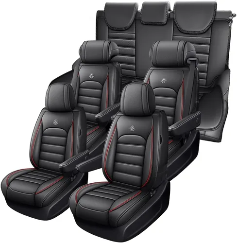 Miniatura 9 de JOJ Funda de asiento de automóvil para Ford Expedition 2007-2026, fundas de asiento de automóvil impermeables de cuero, juego completo, protector