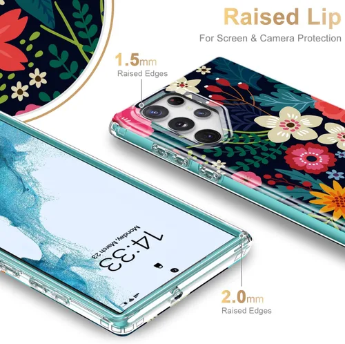 Miniatura 4 de ESDOT - Funda protectora Samsung Galaxy S22, grado militar, resiste caídas de 21 pies, diseño moderno, para mujeres, a prueba de golpes, para Galaxy