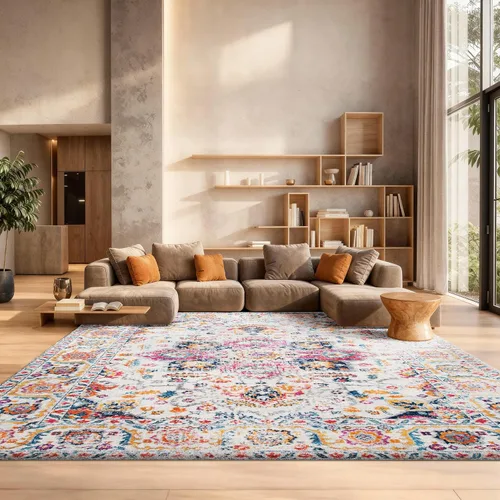 Miniatura 45 de Safavieh MAD603D - Tapete con diseño de medallón desgastado copo de nieve, colección Madison, no suelta pelos, fácil de cuidar, vestíbulo, alto