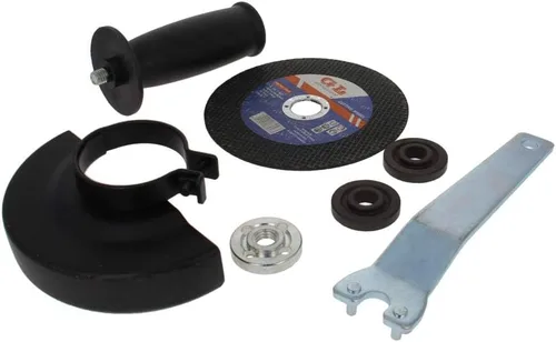 Miniatura 3 de Auniwaig Juego de accesorios para amoladora angular, protector de metal, llave, mango, disco de lijado