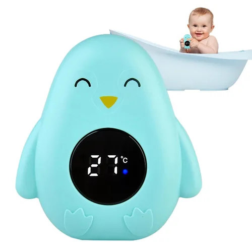 Miniatura 6 de Termómetro de baño para bebés, medidor de agua, medidor de dibujos animados, termómetro electrónico de bañera, monitor de temperatura flotante